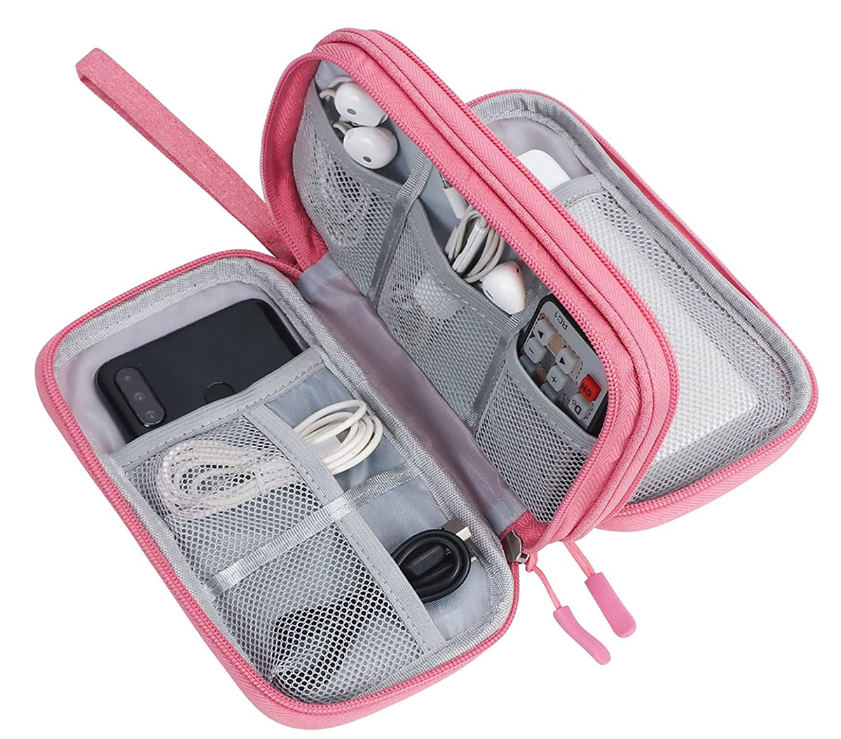 Travel Electronics Accessories Bag, Leather Cable Organizer, Travel Charge  Storage Bag, Digital Gadgets Case, Portable Carrying Zipper Case