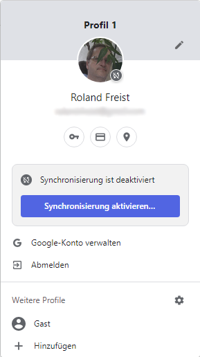 Chrome Synchronisierung 