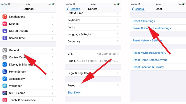 Reset iPhone Network Settings