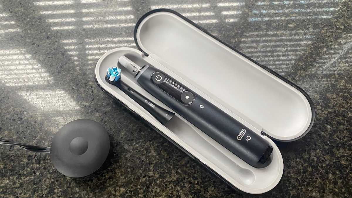 Oral-B iO8 Review: a Little Luxury 3 iO8 with travel case and charging puck