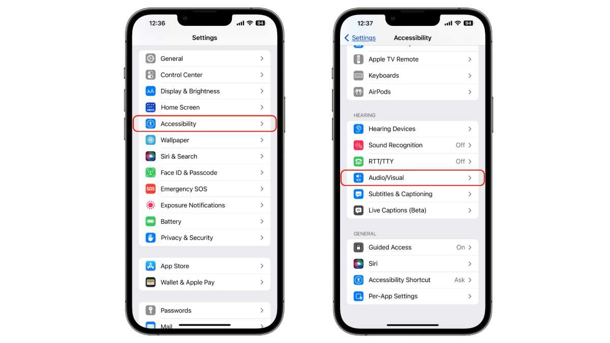 iOS 16 аудио визуальный