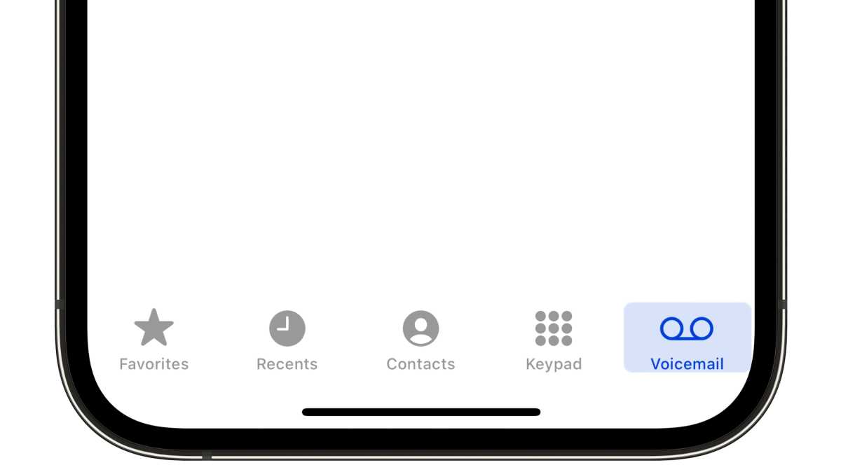 Botón de correo de voz de iOS 16