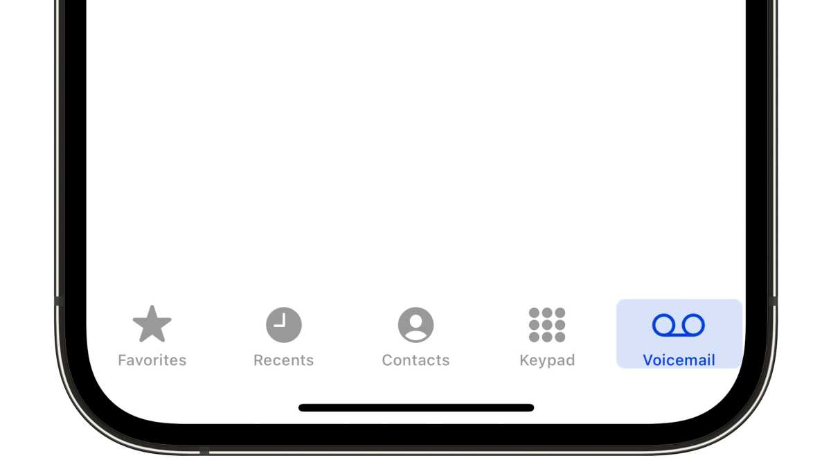 iOS 16 voicemail button