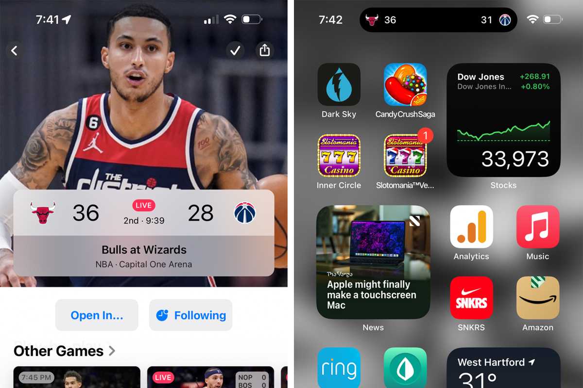 TV app Live activities Sports