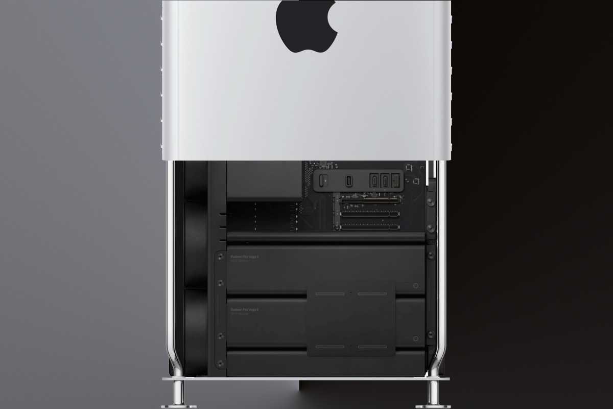 Mac Pro with the case up