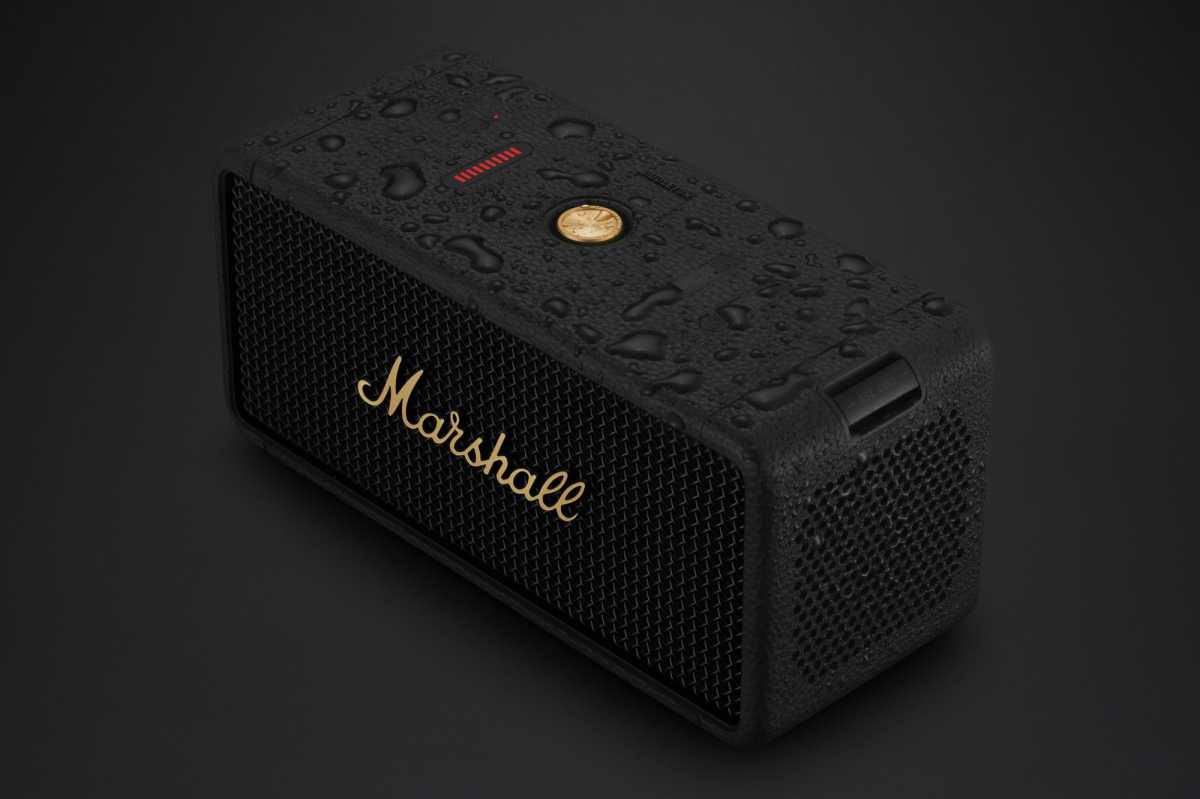 The Marshall Middleton Bluetooth Speaker is IP67 rated