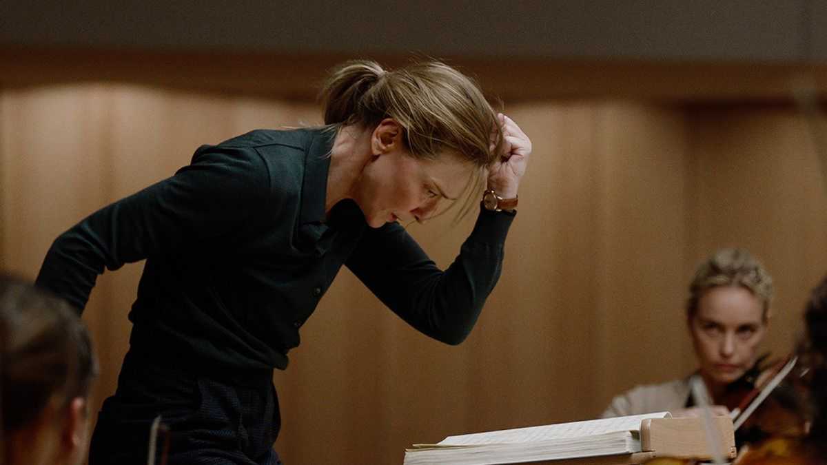 Cate Blanchett in Tar, composing a song