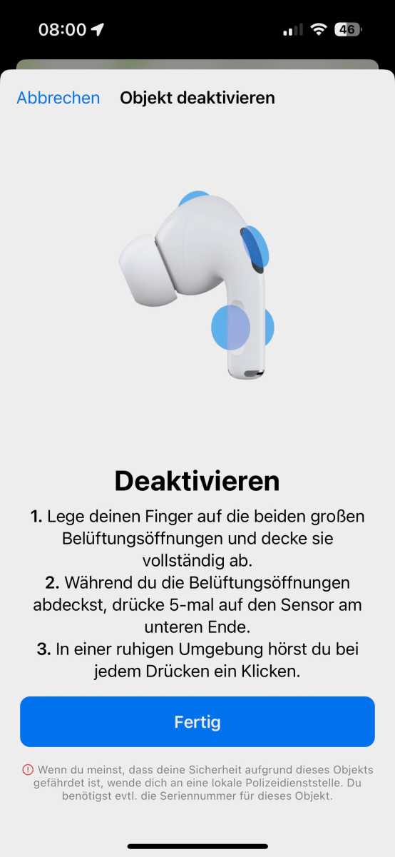 Airpods Pro trennen