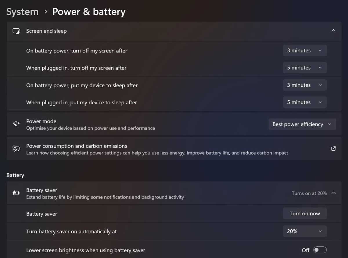 Windows 11 more energy efficient method