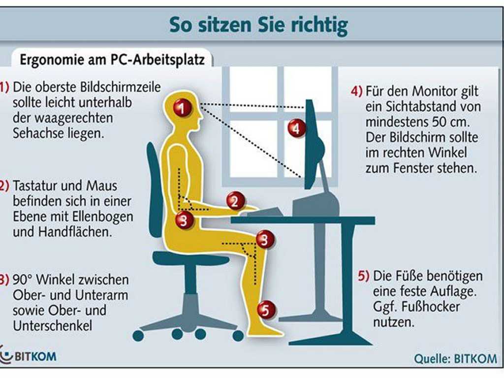 Image: So sitzen Sie richtig vor dem PC