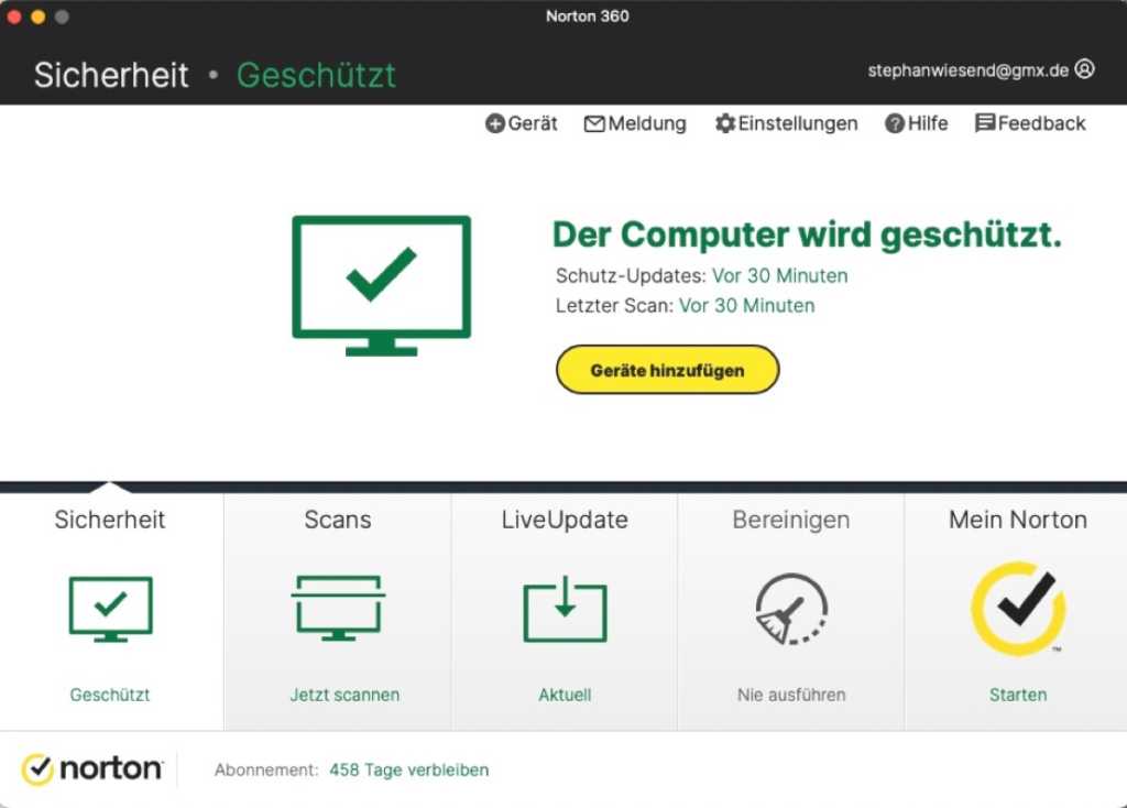 Image: Norton 360 Antivirus im Test: Guter Scanner mit Vollausstattung