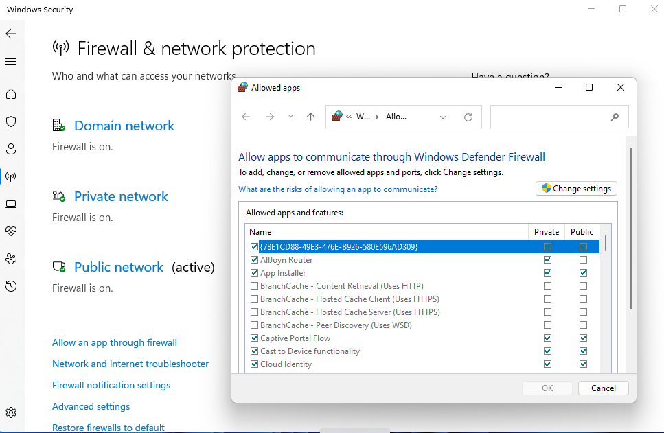 Windows Defender Firewall