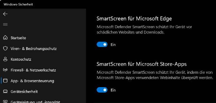 Der Windows Smartscreen