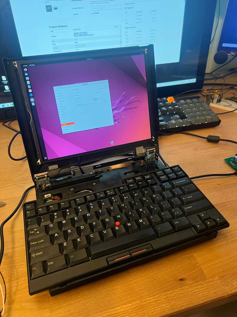 ThinkPad 701C with Framework Laptop guts