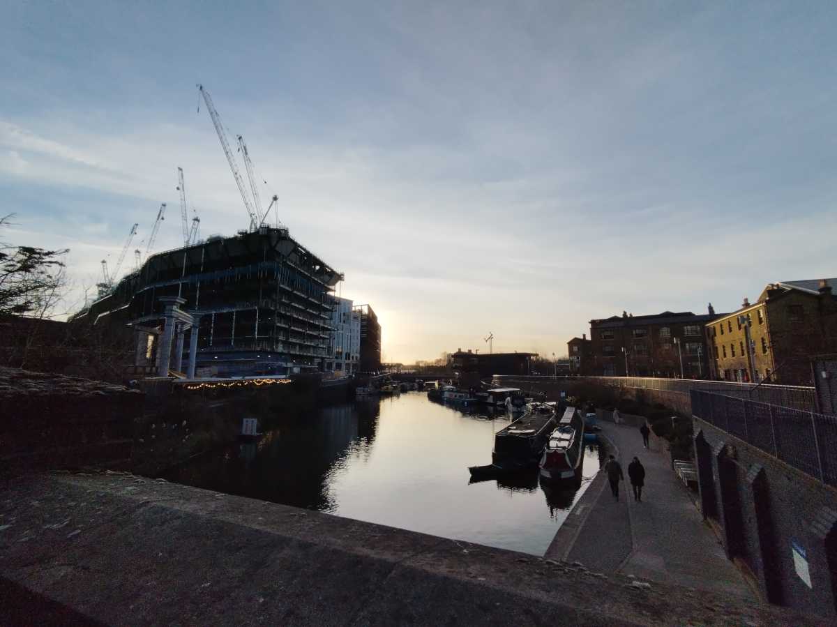 Evening shot of Canal in Kings Cross