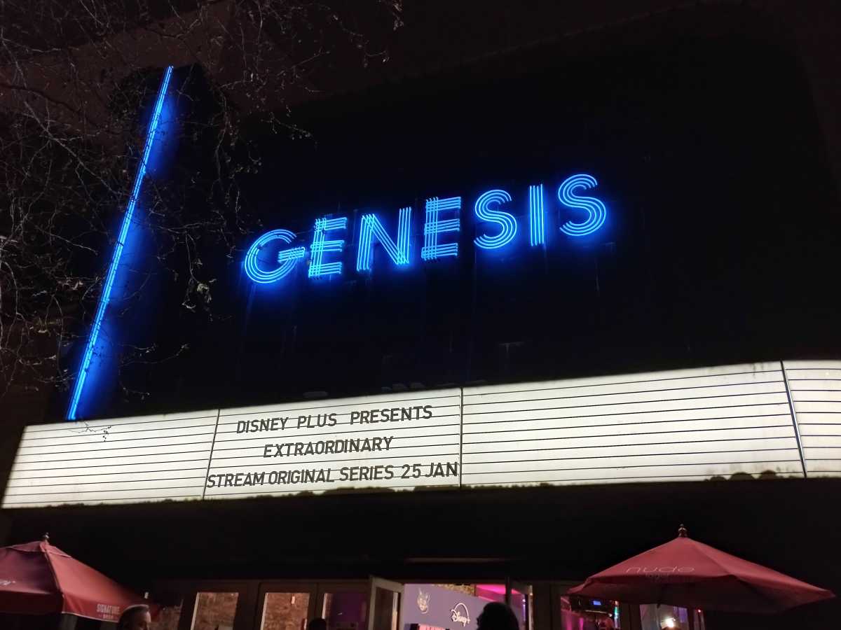 Genesis cinema showing 'Disney Plus presents Extraordinary' 