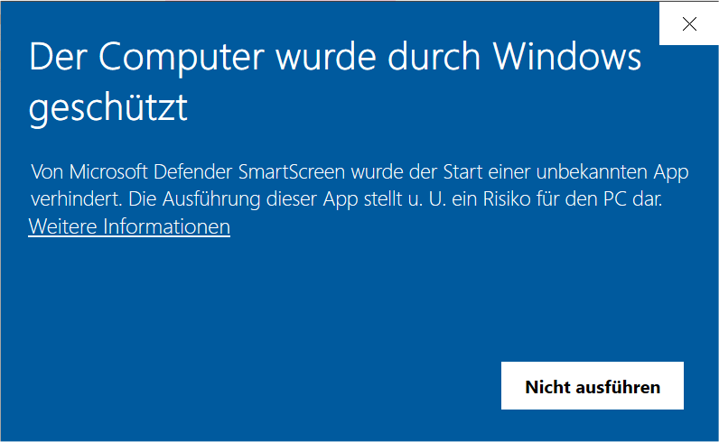 Der Microsoft Defender Smartscreen schützt vor unbekannten Apps. Gefahr droht jedoch keineswegs von jedem geblockten Programm; im Einzelfall muss der Anwender entscheiden.