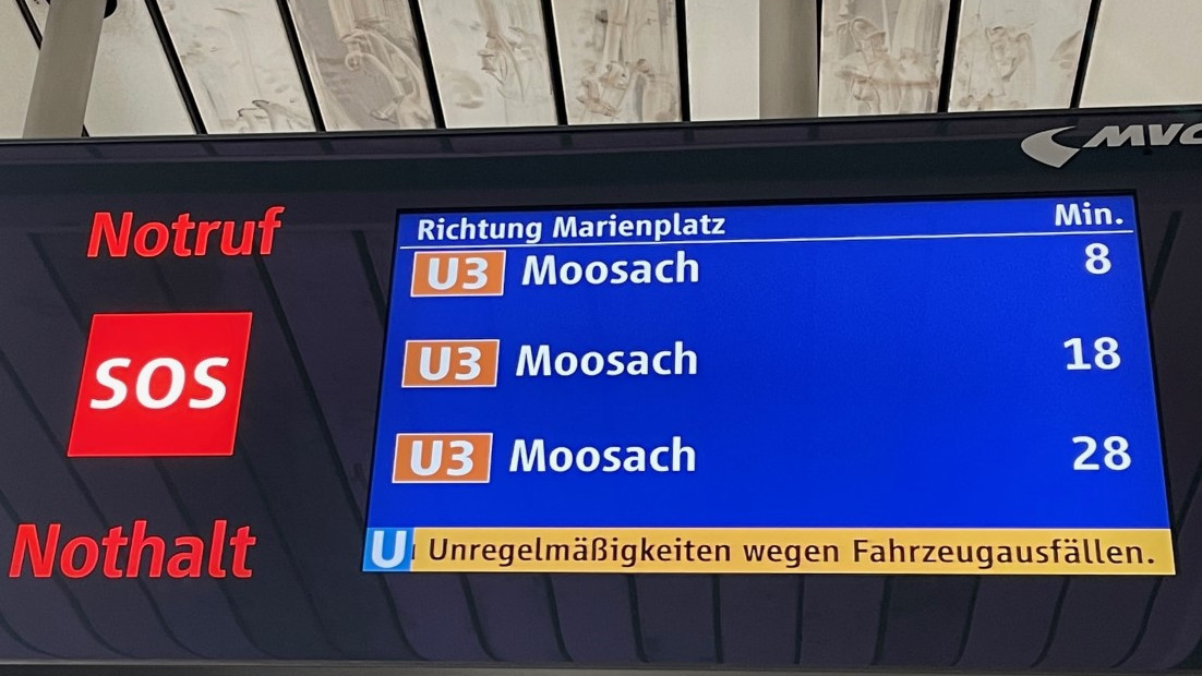 Münchner MVG Verspätung
