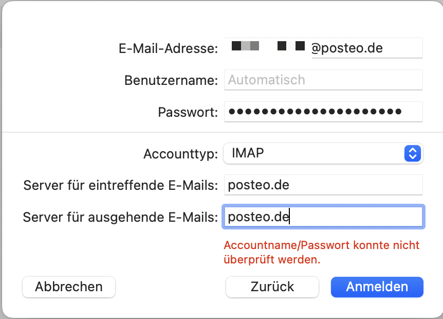 Einen Account bei Posteo einrichten