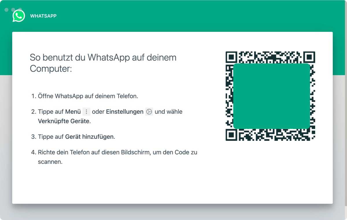 Whatsapp auf dem Mac