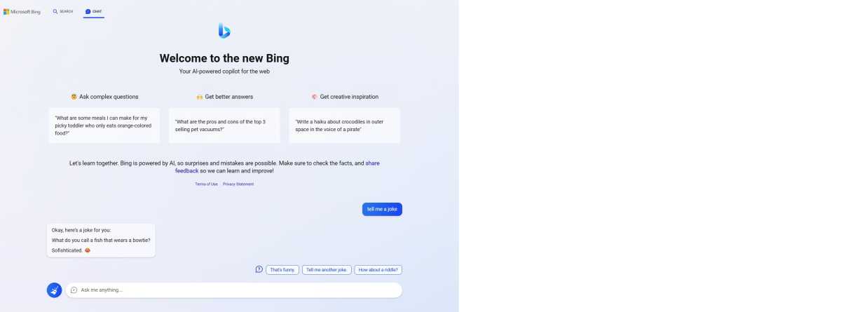 Windows 11 Bing Chat bana bir fıkra anlat