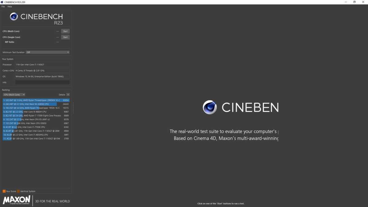 Cinebench R23 - CPU-Test