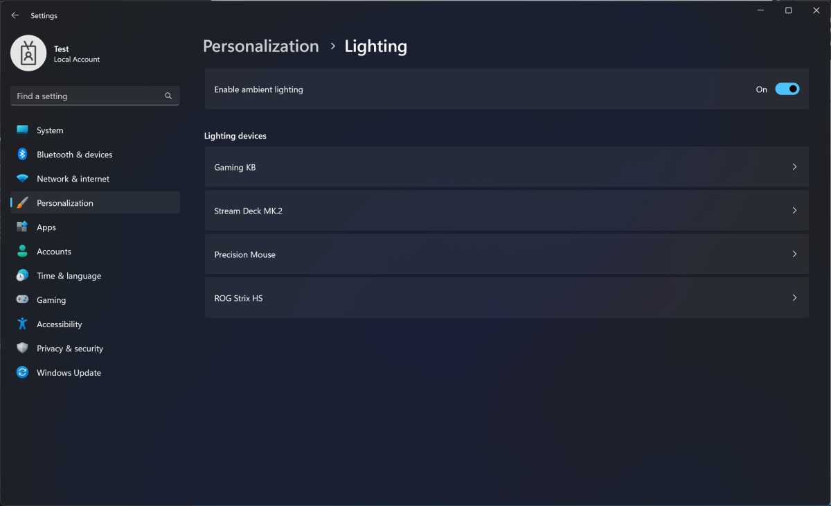 Home windows 11 might management lighting for RGB devices