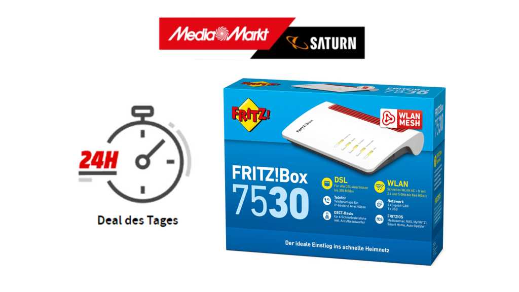 Image: Deal des Tages: AVM Fritzbox 7530 fÃ¼r nur 109 Euro bei Media Markt