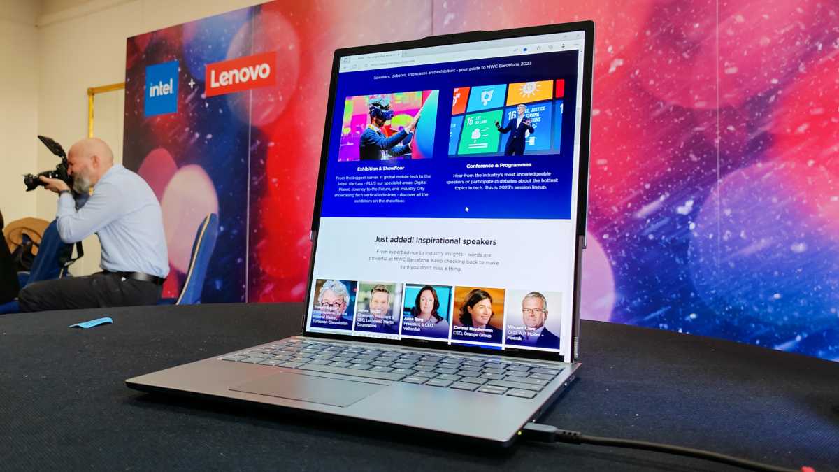 Lenovo rollable laptop concept extended