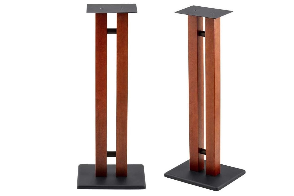 Monoprice 32-inch cherrywood speaker stands