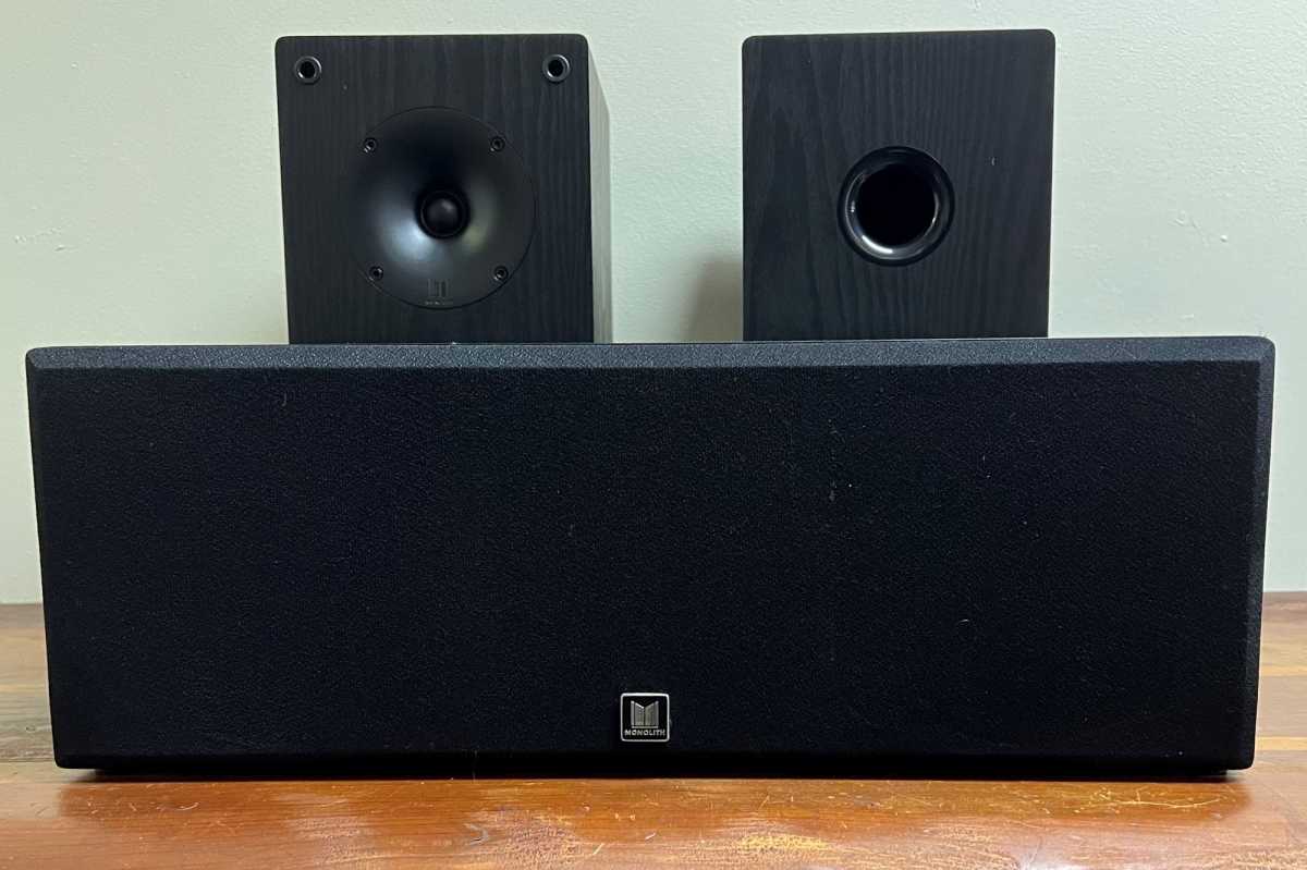 Monoprice Monolith Audition C5 center speaker and B5 bookshelf speakers