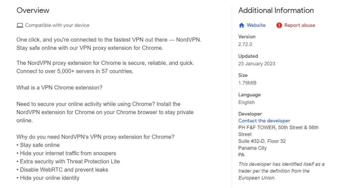 NordVPN review - Chrome extension