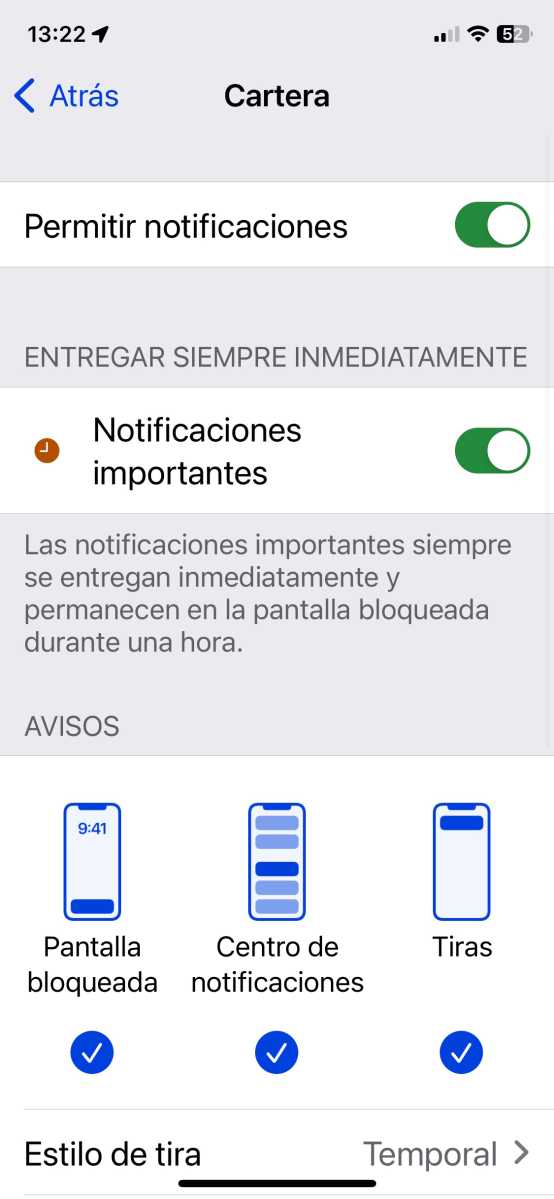 iPhone notificaciones