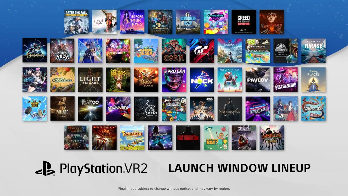 Ps vr2 lineup launch