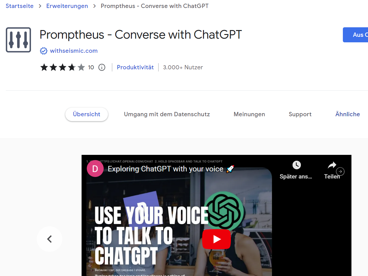Promptheus - Converse with ChatGPT