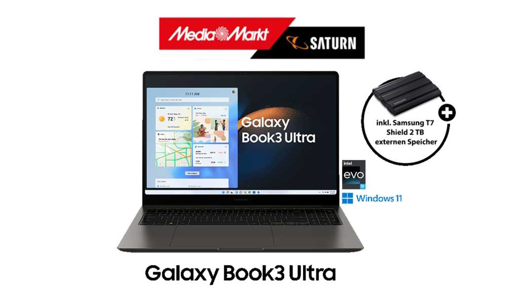 Image: Samsung Galaxy Book 3 Ultra kaufen & externe 2-TB-SSD im Wert von 190 Euro geschenkt erhalten