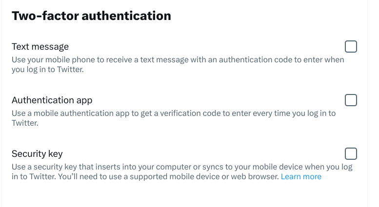 Select the authentication app