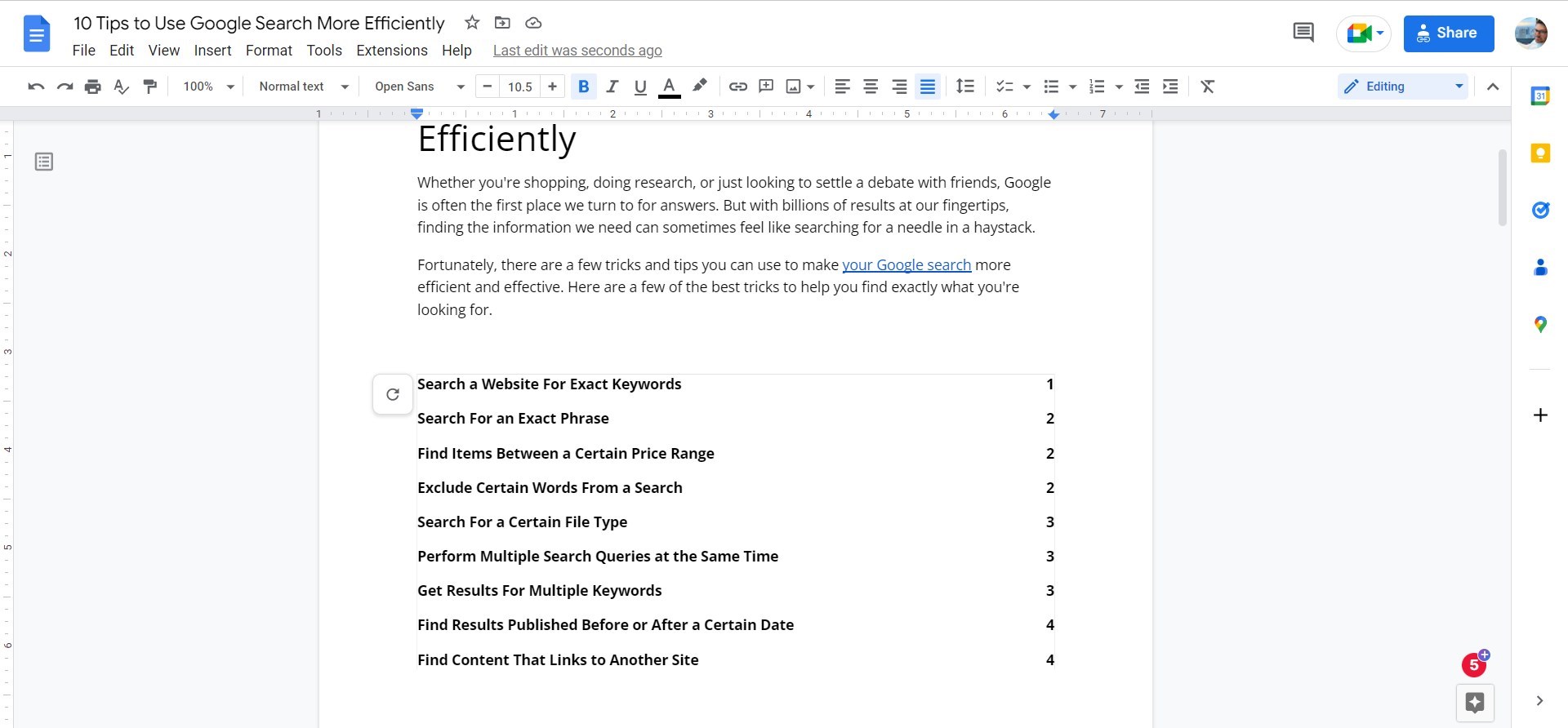 How To Make A Table Of Contents In Google Docs | PCWorld