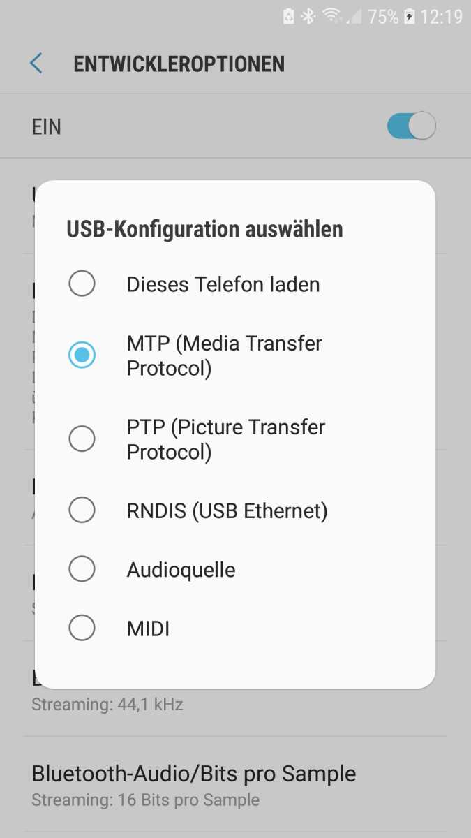 USB-Settings Android