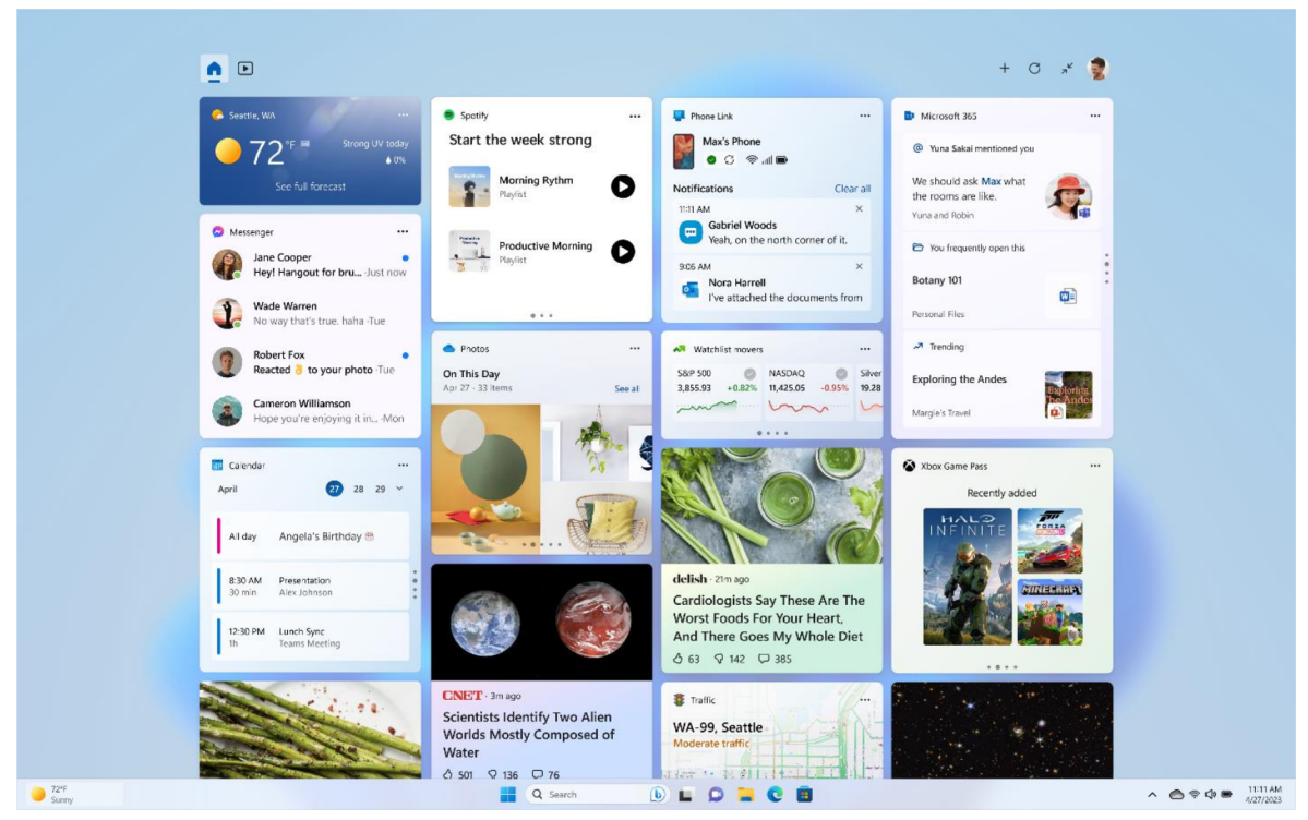 Windows 11 February 2023 Update Widgets Facebook and more