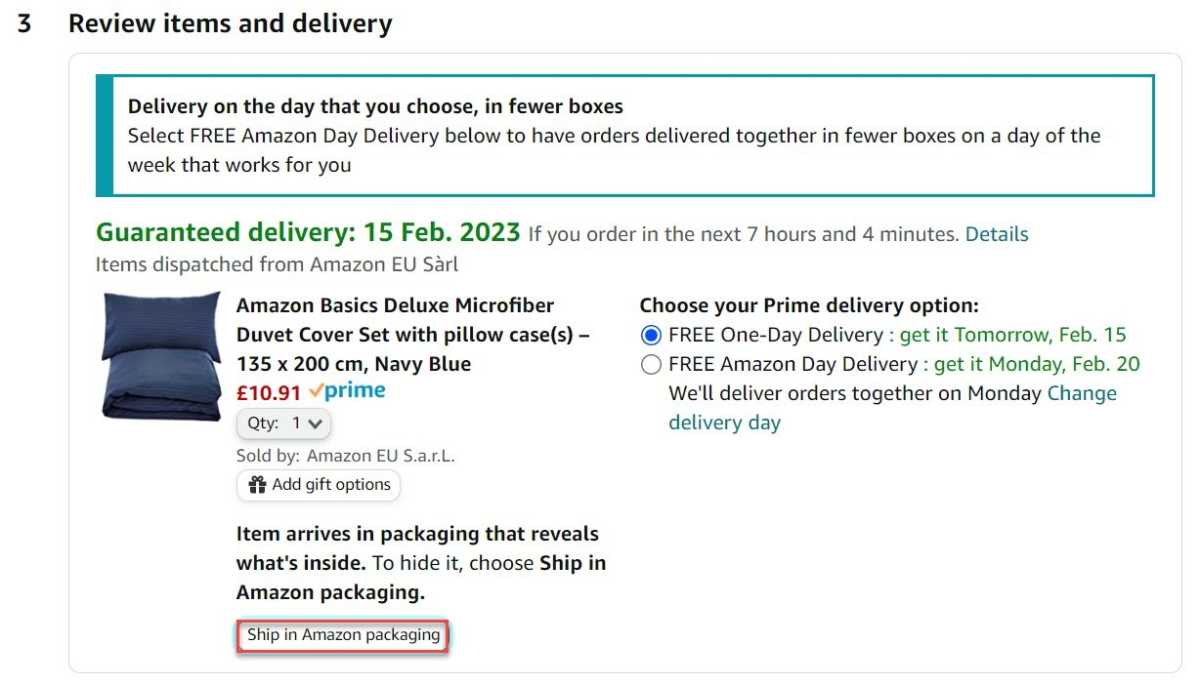 Amazon hide orders screenshot