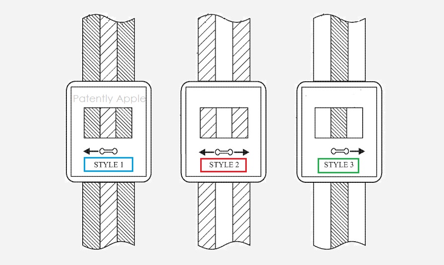 Patentzeichnung für smartes Apple-Watch-Armband