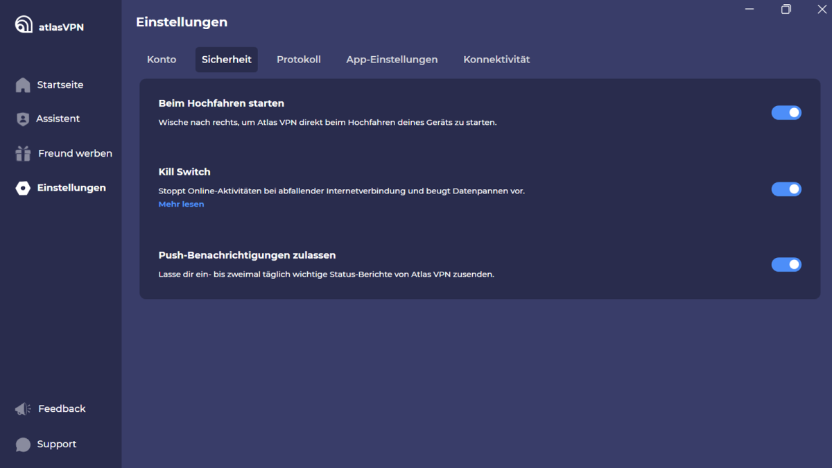 Atlas VPN Sicherheit