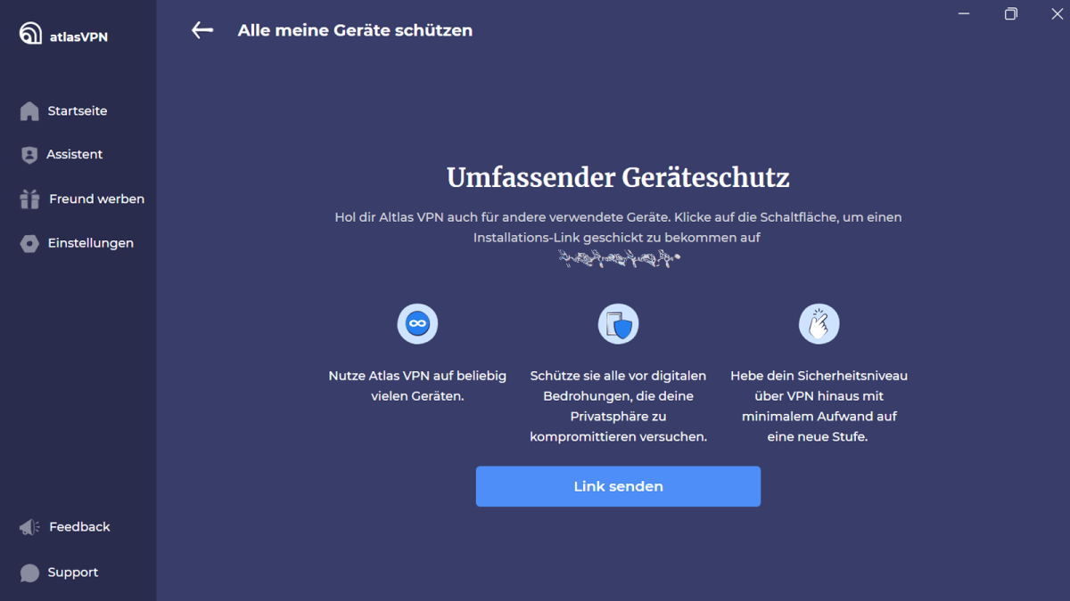 Atlas VPN umfassender Geräteschutz