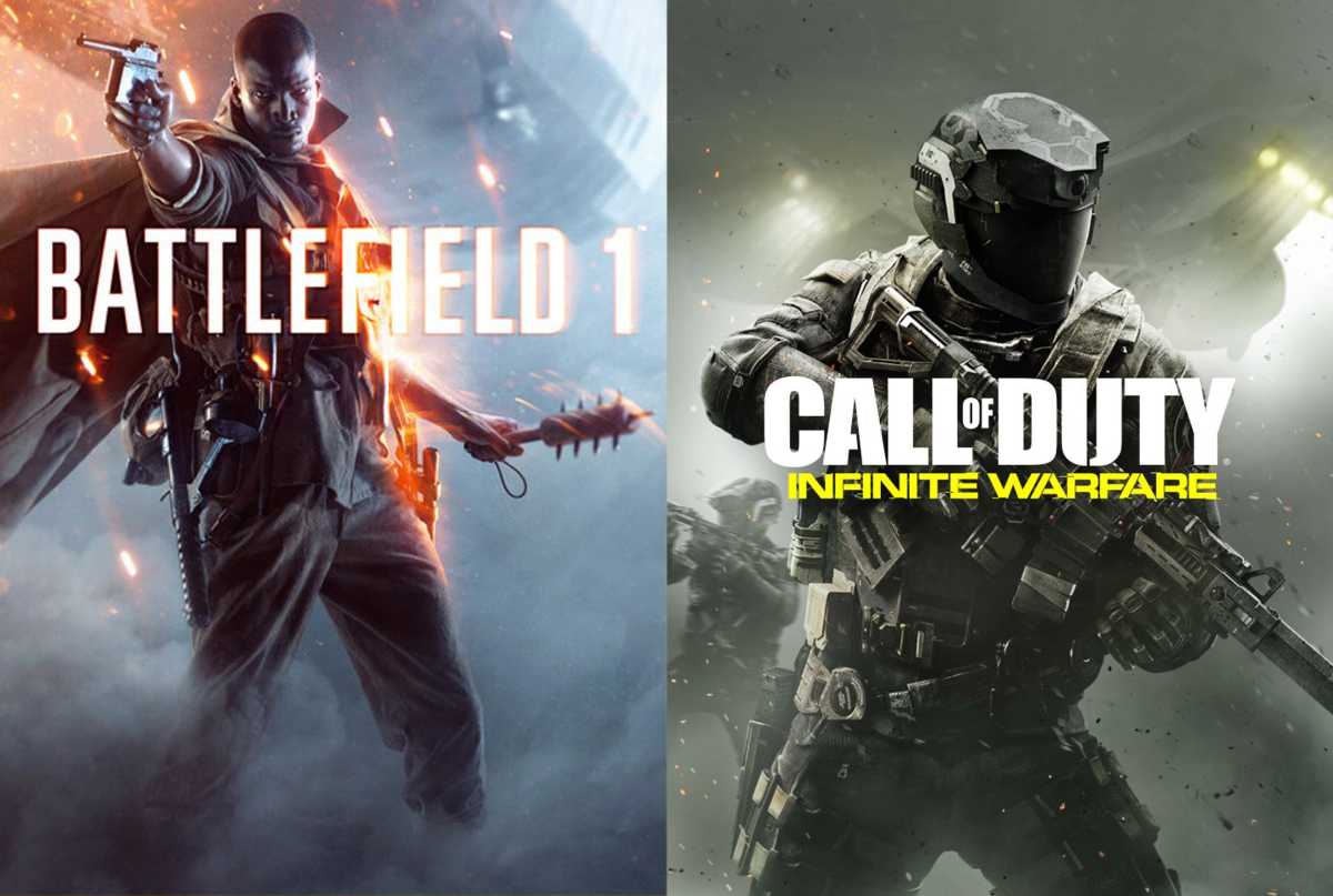 Battlefield 1 and Call of Duty Infinite Warfare covers