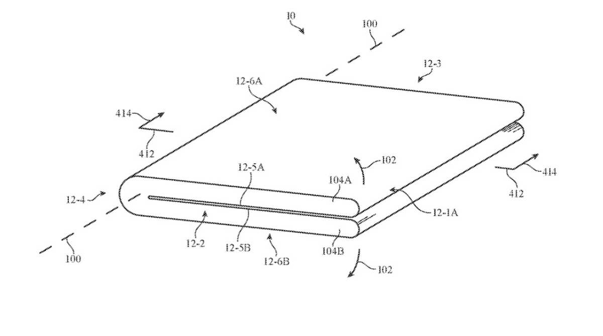 Foldable iPhone patent no buttons