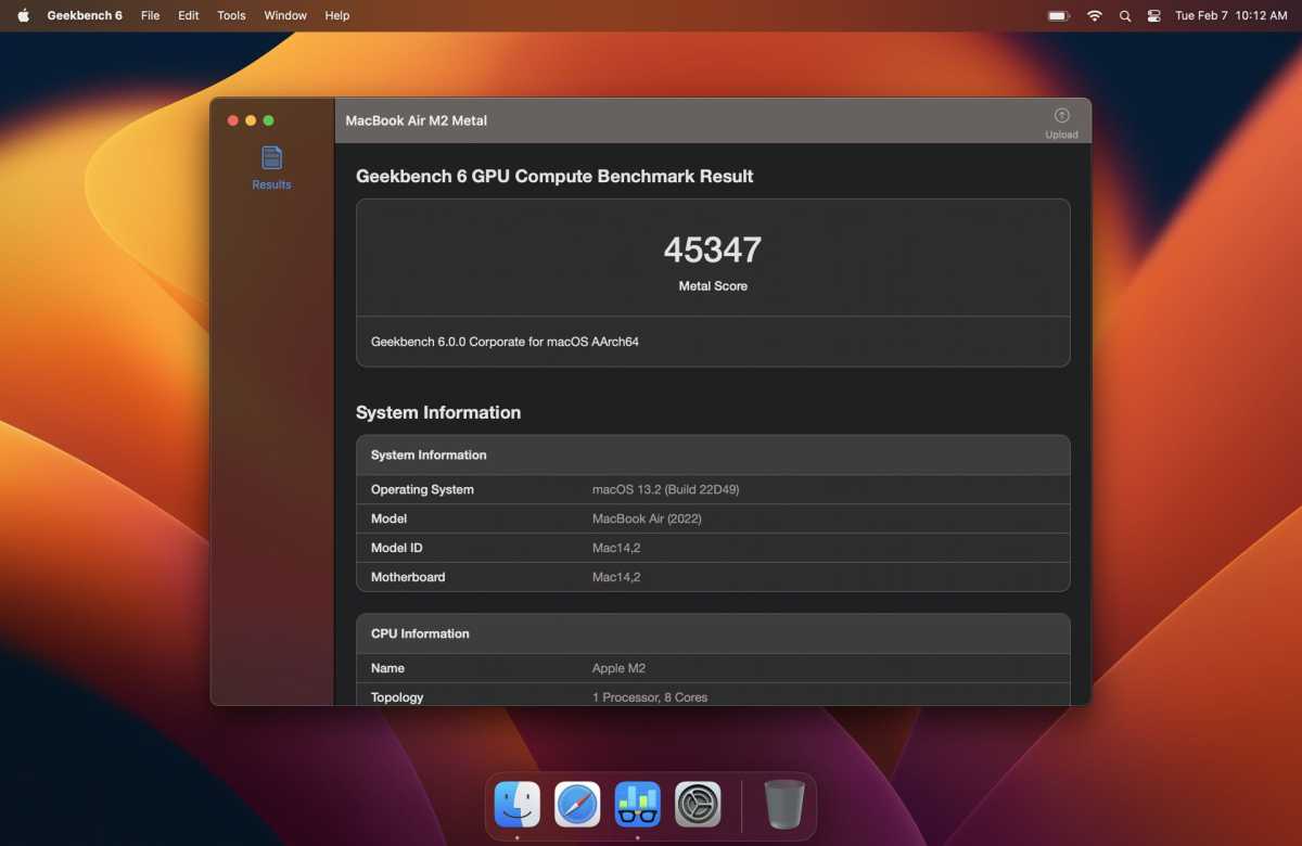 Geekbench 6 macOS