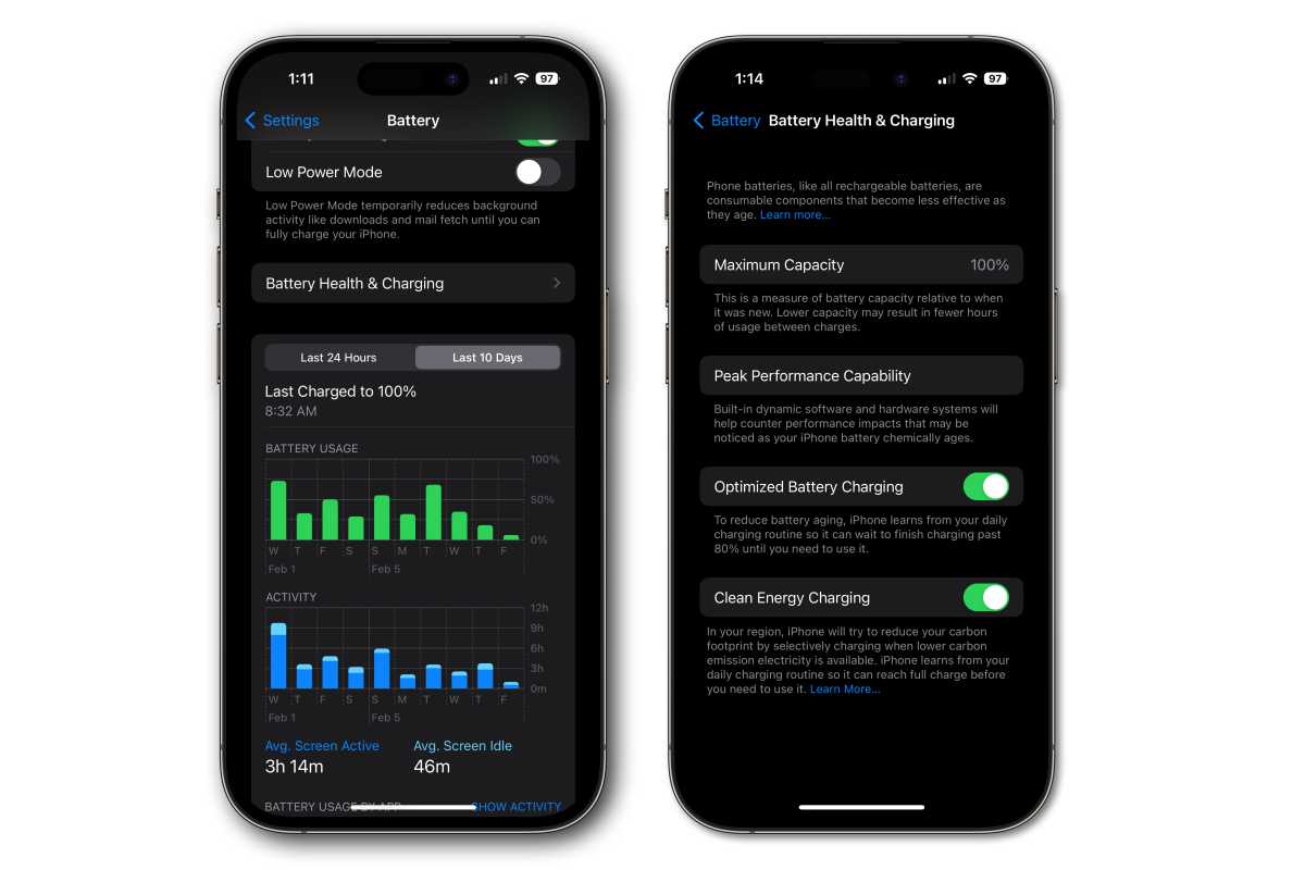 iphone battery statistics