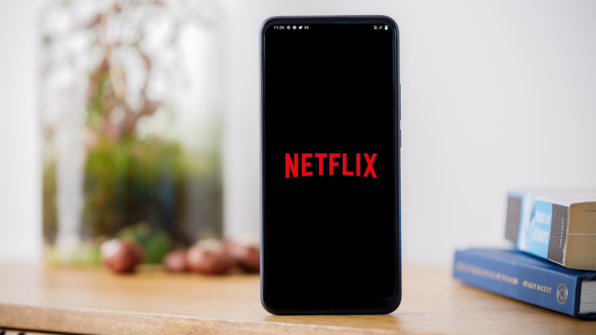 Screenshot of Netflix start-up screen on an Android smartphone