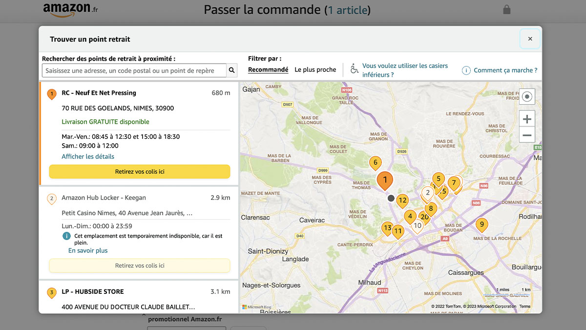 peut cacher le contenu de vos commandes à la livraison